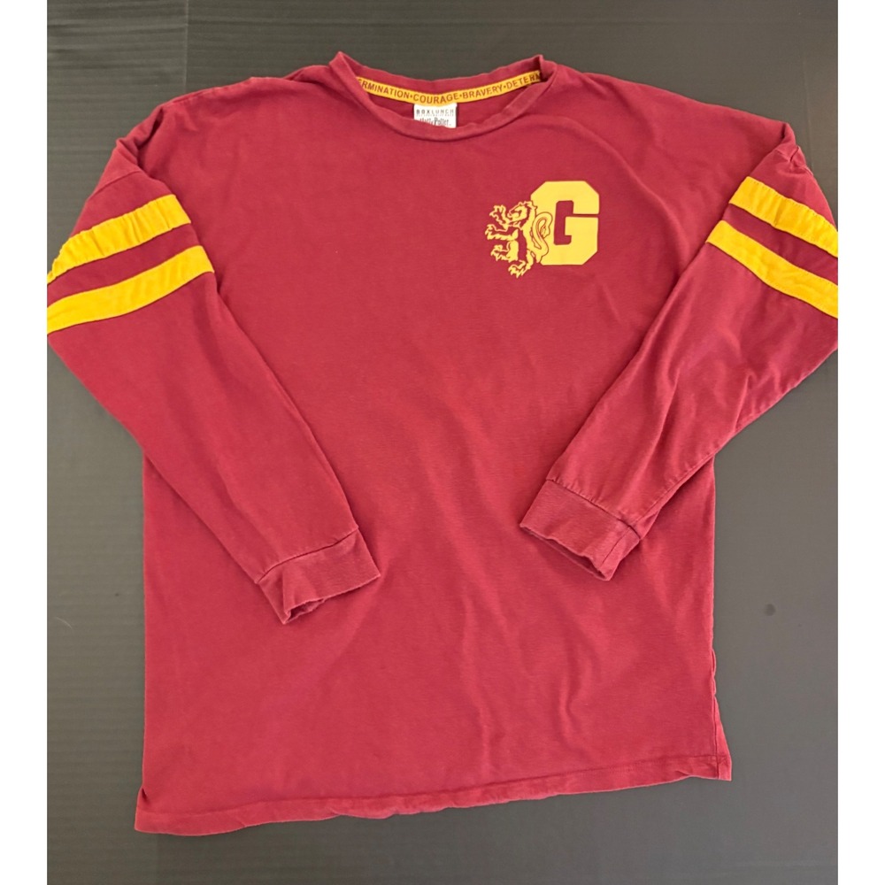 BoxLunch Exclusive Harry Potter Gryffindor Hype Spirit Jersey Long Sleeve Shirt